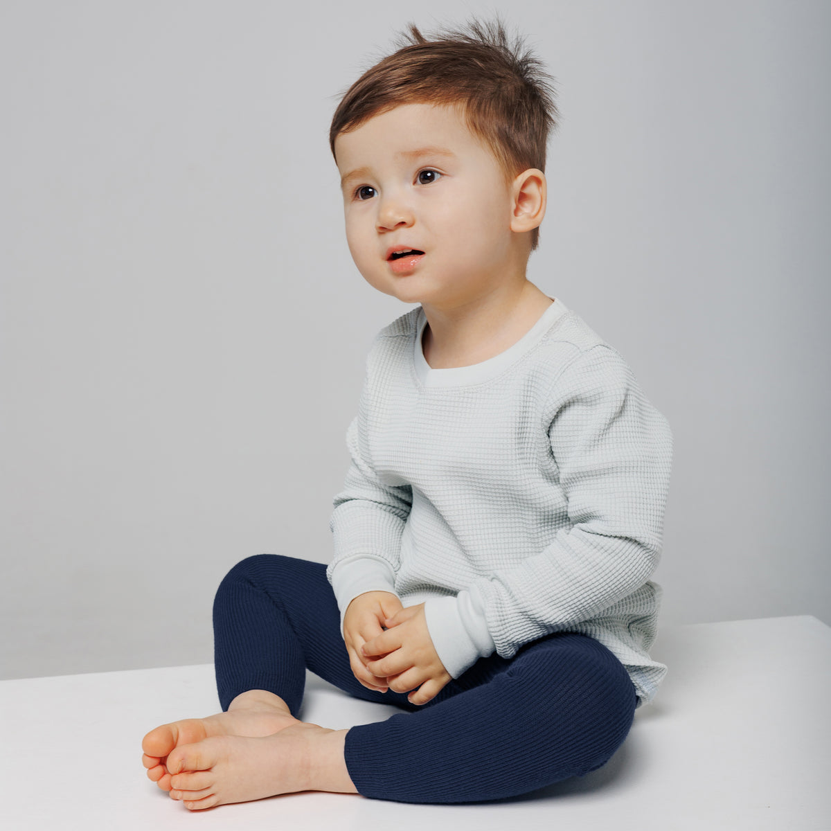 Strumpfhose mit Trägern ohne Fuß - Navy Blau
