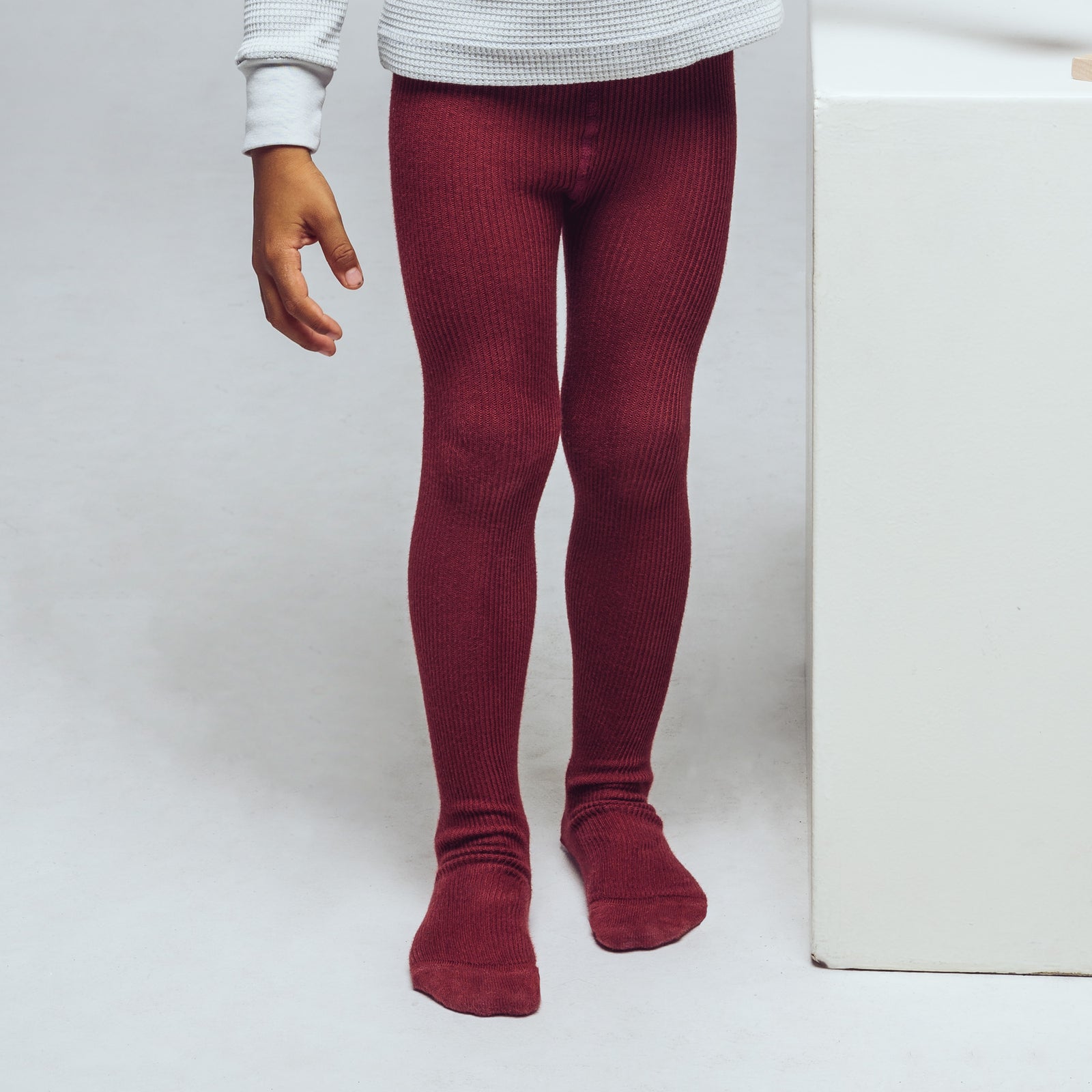 Strumpfhose ohne Trägern - Burgunderkirsche