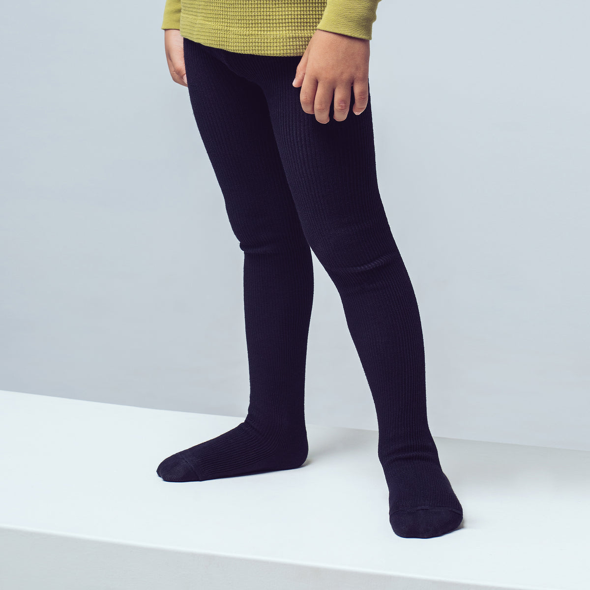 PEQNE Footed Children Tights in Carbon Black
