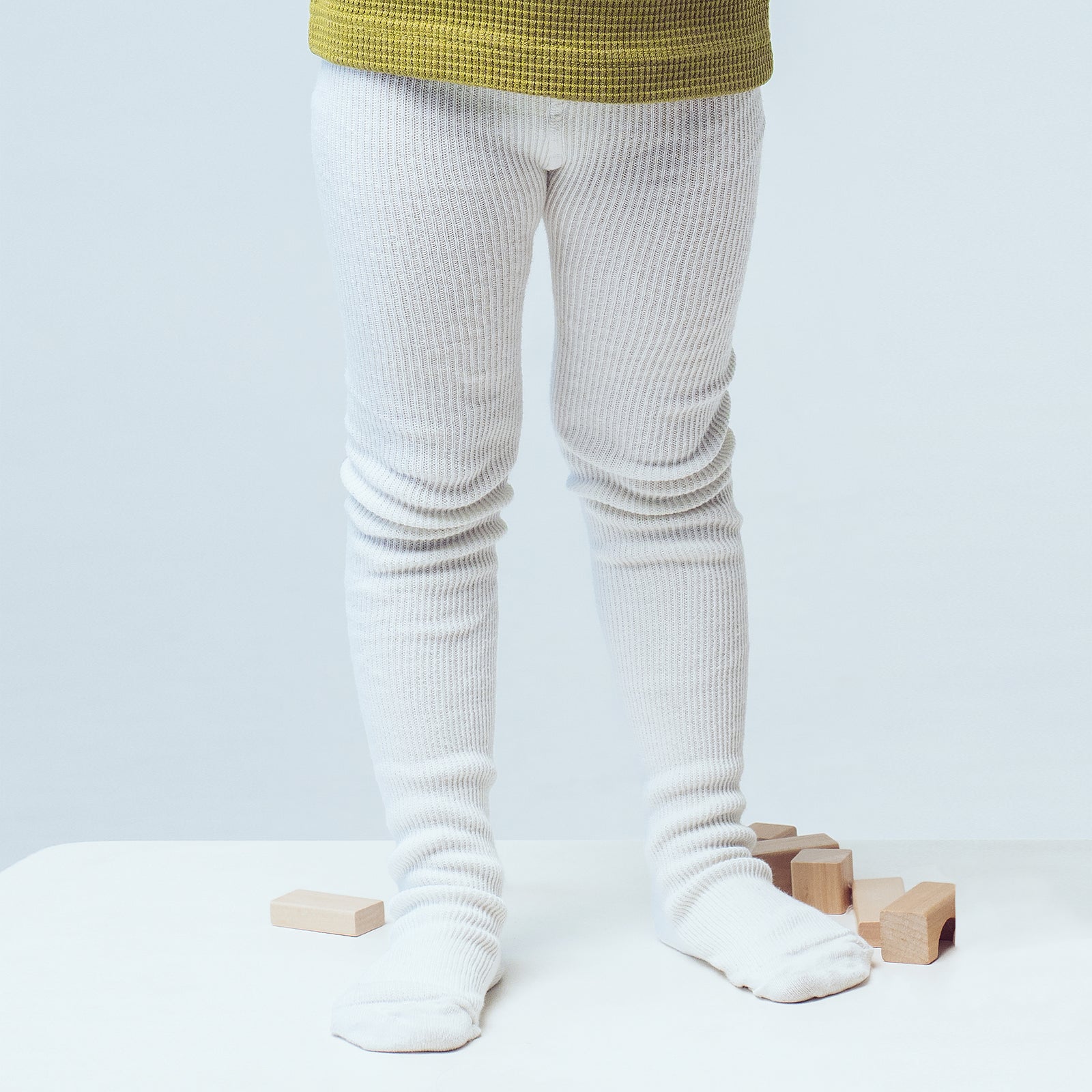 Strumpfhose ohne Trägern - Creme Weiß